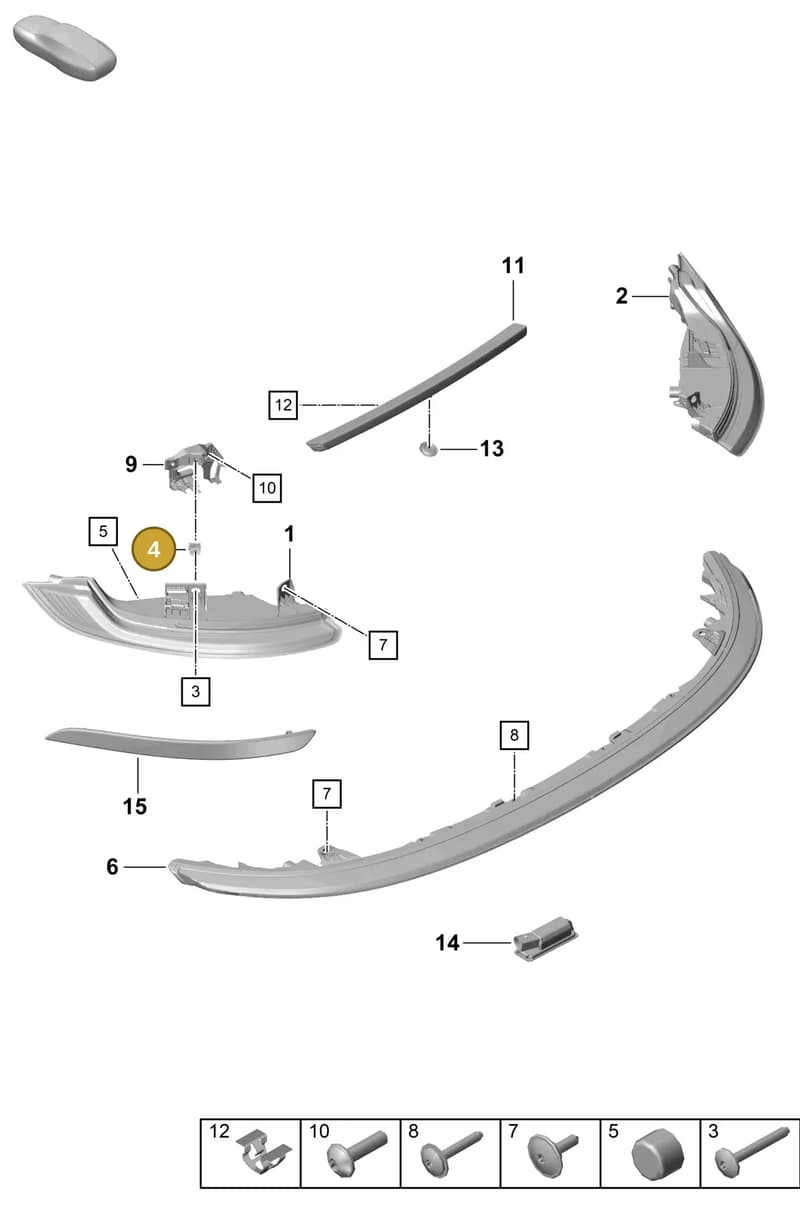 PAF009578 — Porsche 911 (2020-2022) diagram p57905050, position 4