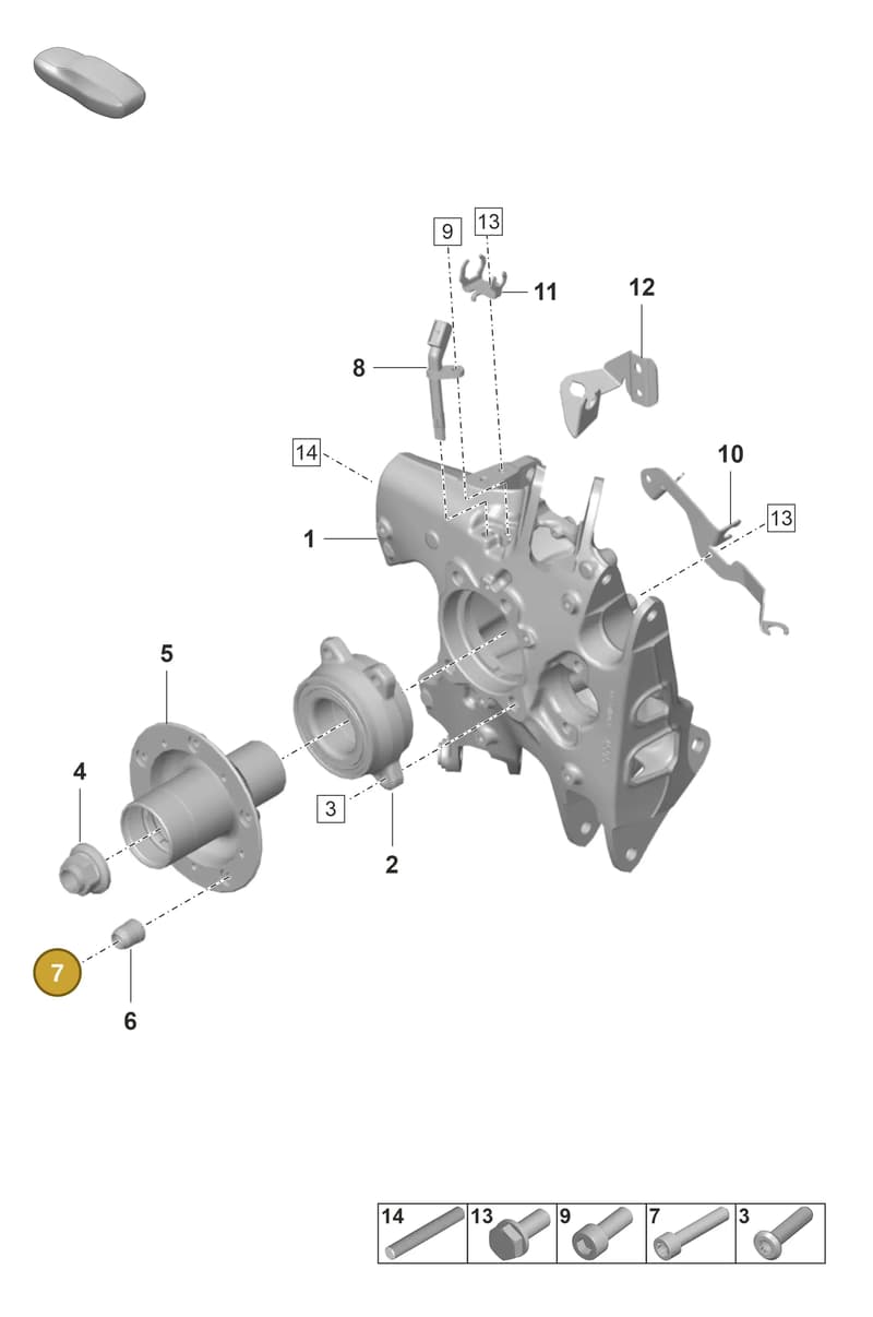 PAF009591 — Porsche 911 (2021-2022) diagram p59501020, position 7