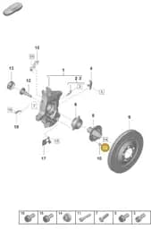 PAF009591 Porsche Torx Socket Head Bolt