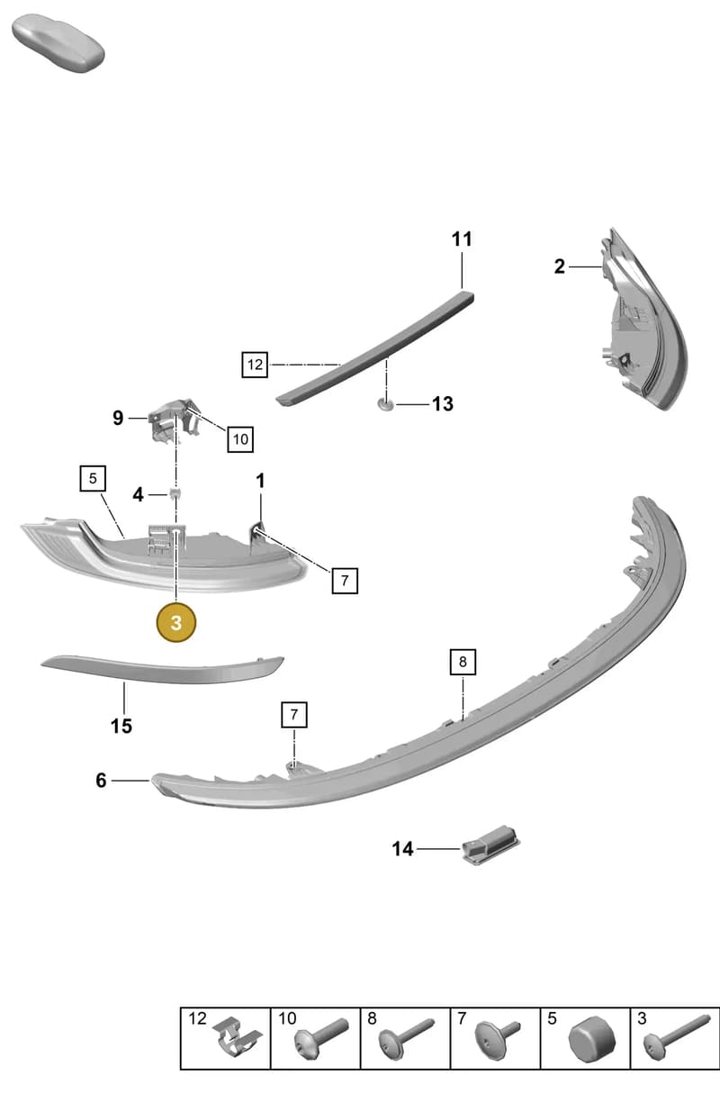 PAF009641 — Porsche 911 (2020-2022) diagram p57905050, position 3