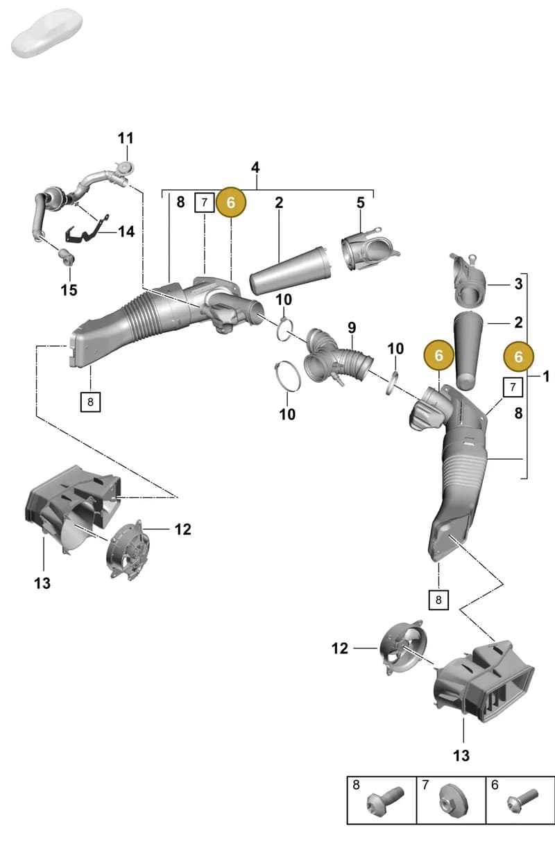 PAF009808 — Porsche Boxster Spyder (2019-2020) diagram p55106000, position 6