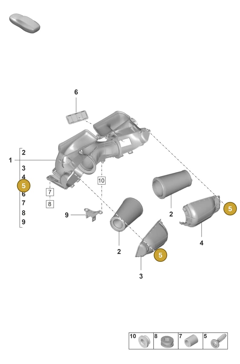 PAF009808 — Porsche 911 (2021-2022) diagram p59106020, position 5