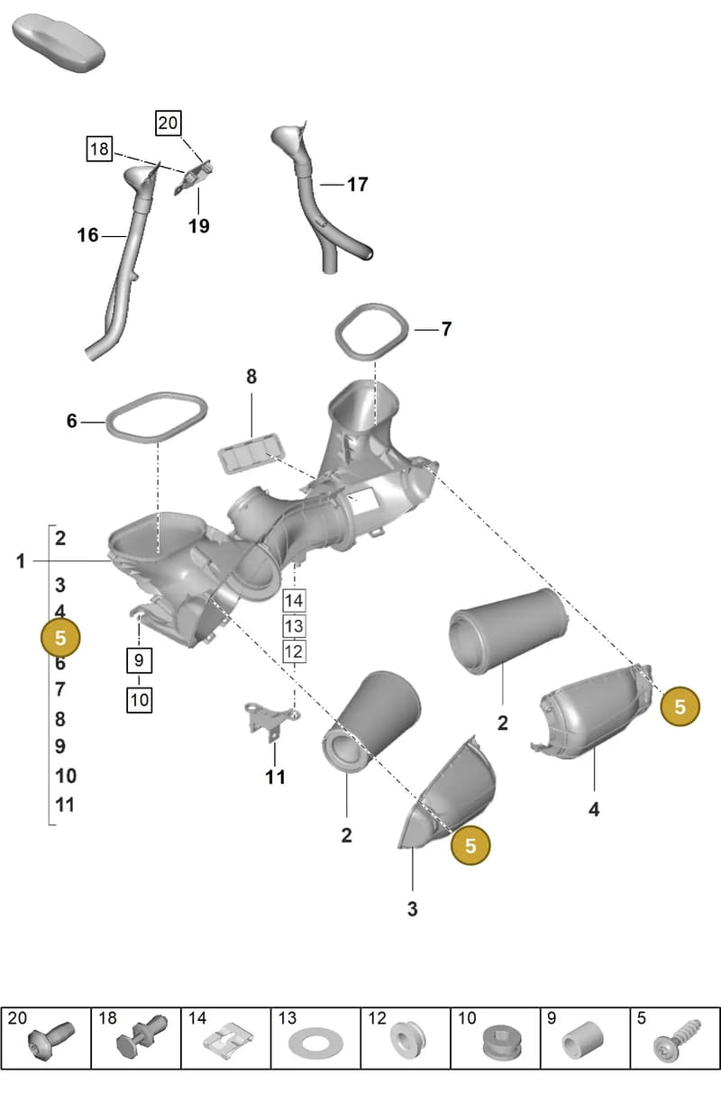 PAF009808 — Porsche 911 (2021-2022) diagram p59106000, position 5