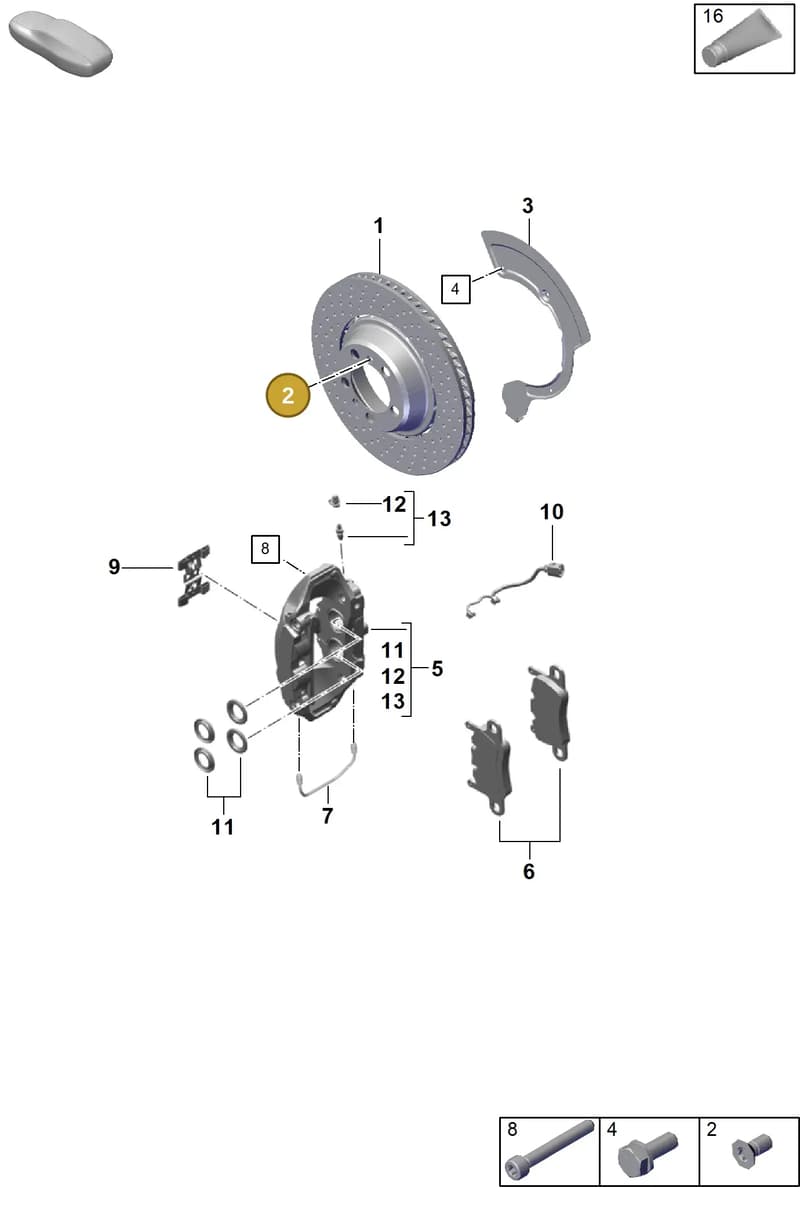 PAF009830 — Porsche Boxster Spyder (2019-2020) diagram p55603100, position 2