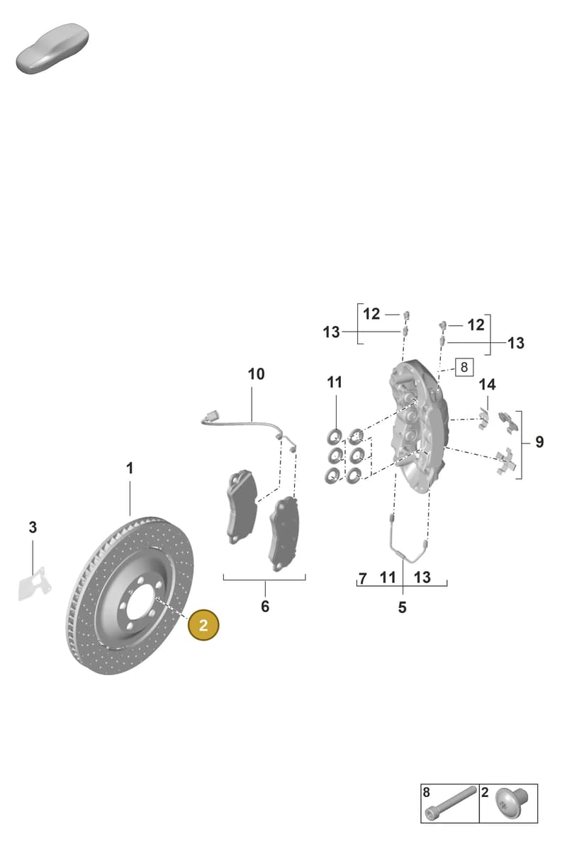 PAF009830 — Porsche 911 (2021-2022) diagram p59602200, position 2