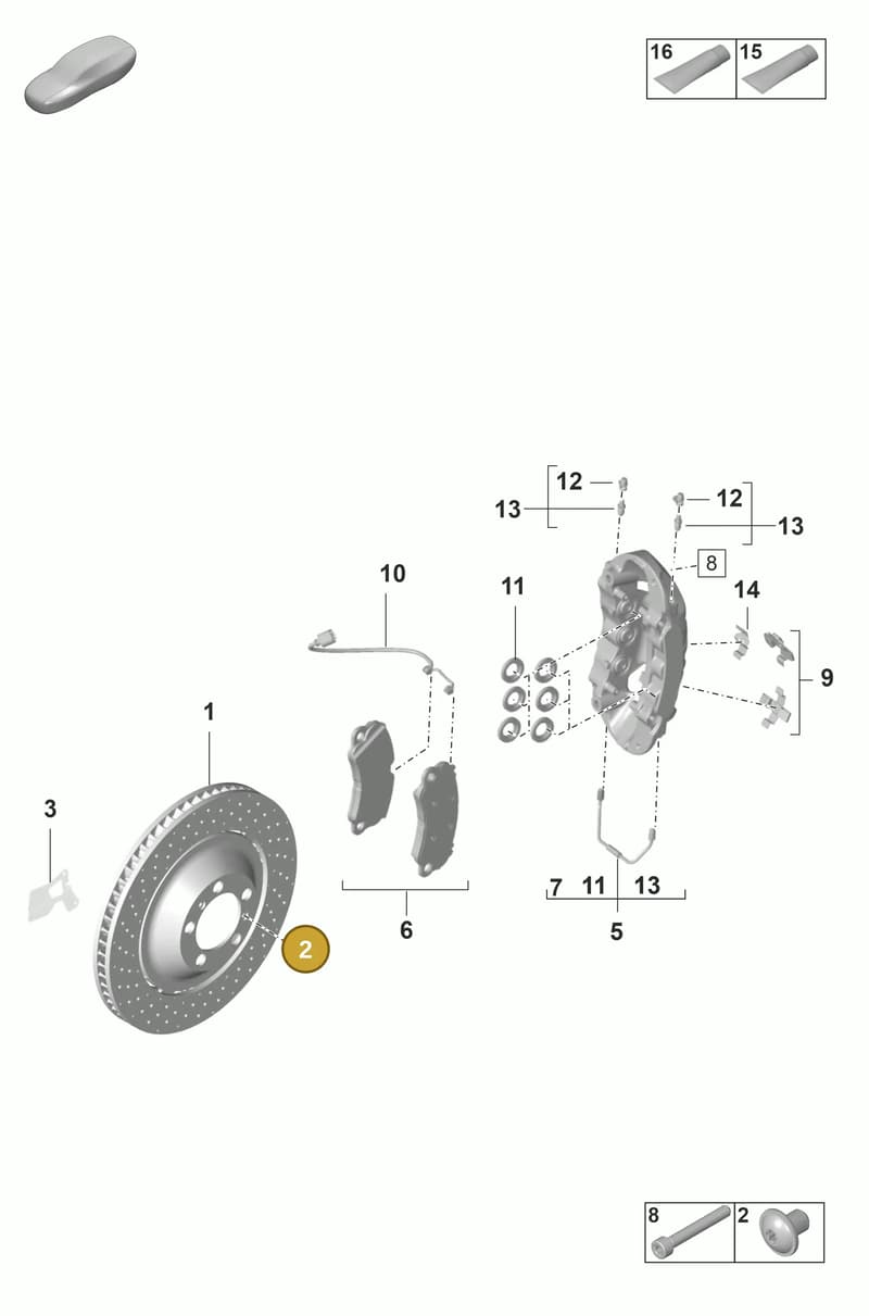 PAF009830 — Porsche 911 (2021-2022) diagram p59602010, position 2