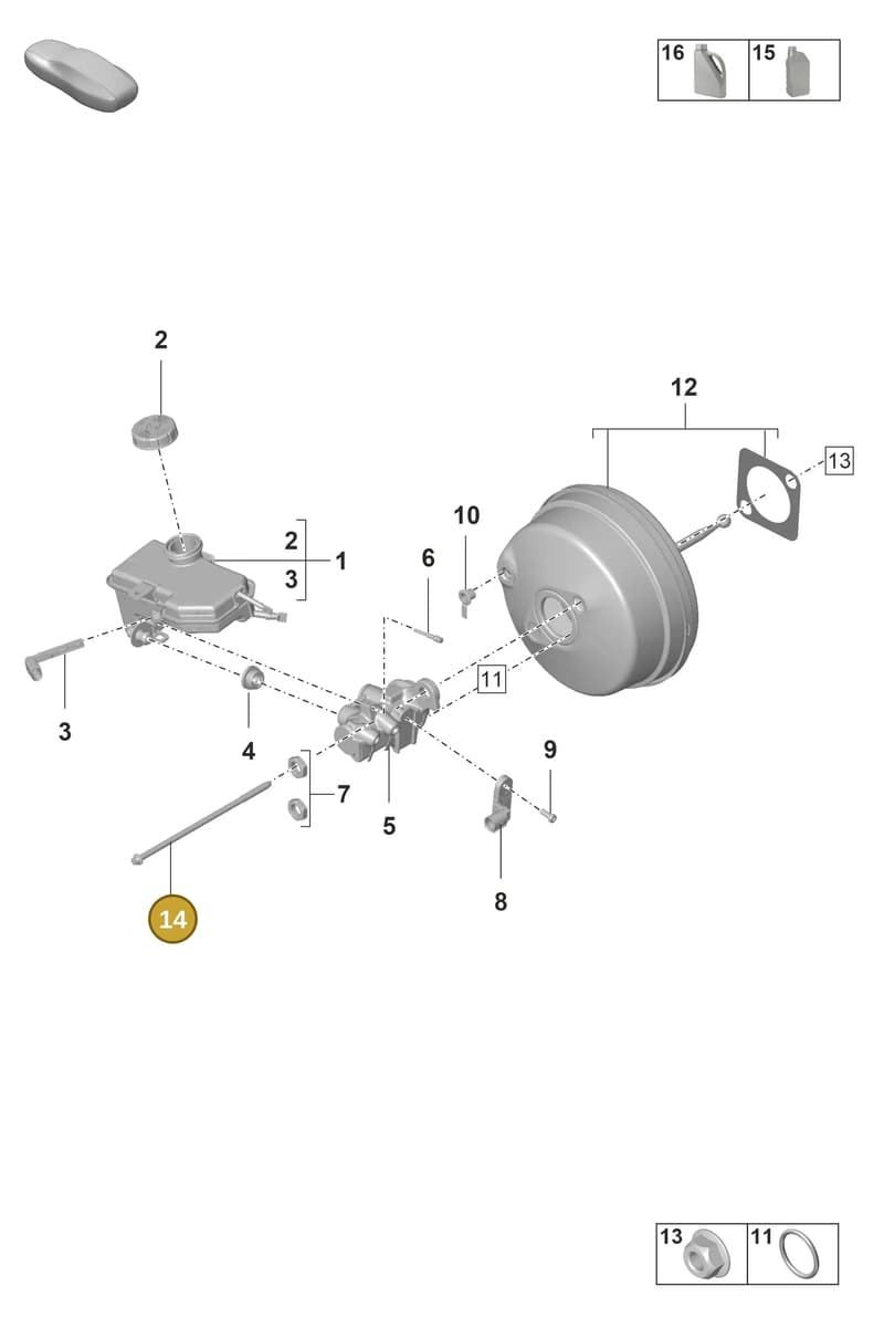 PAF009838 — Porsche 911 (2021-2022) diagram p59604000, position 14
