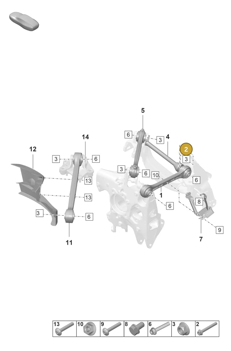 PAF009972 — Porsche 911 (2021-2022) diagram p59501060, position 2