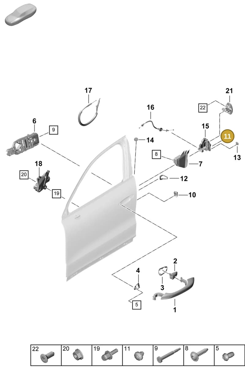 PAF009996 — Porsche Cayenne Coupe (2023-2023) diagram p60804225, position 11