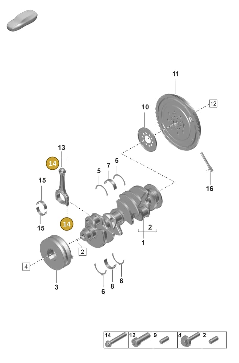 PAF010005 — Porsche Panamera (2023-2025) diagram p58102000, position 14