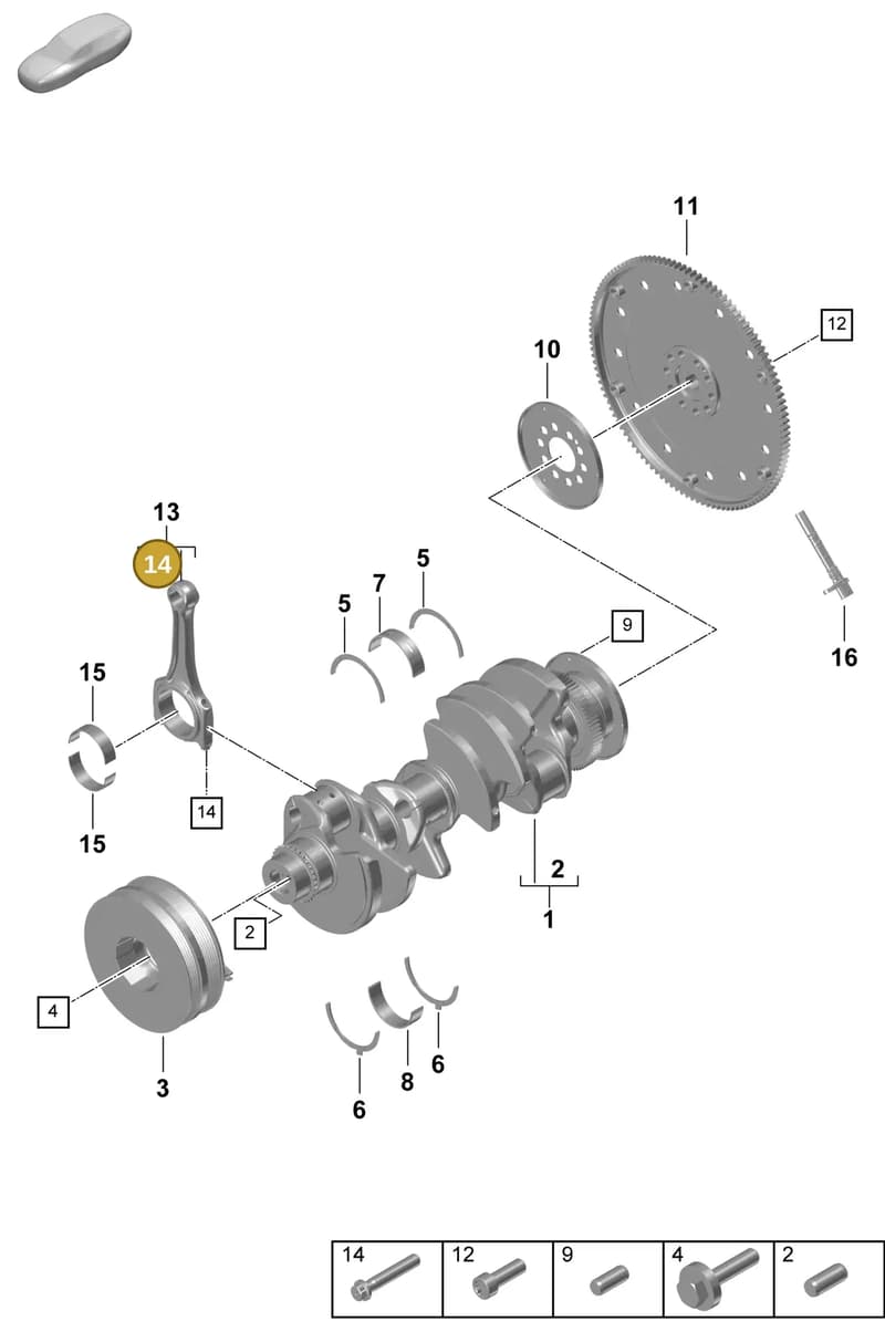 PAF010005 — Porsche Cayenne Coupe (2023-2023) diagram p60102020, position 14