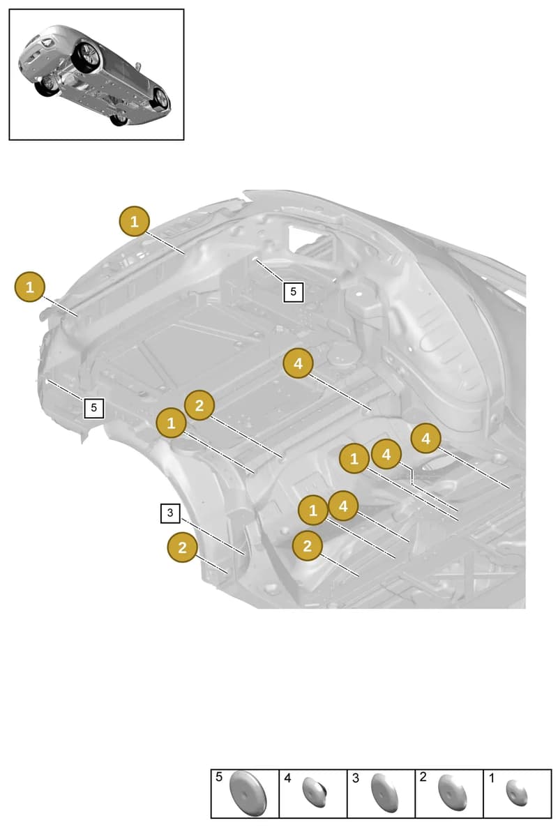 PAF010040 — Porsche Panamera (2023-2025) diagram p49806030, position 1+2+4