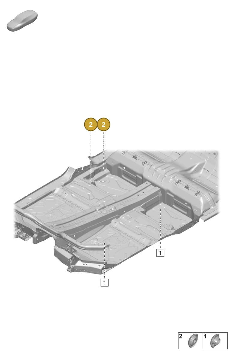 PAF010040 — Porsche Taycan Sport Turismo (2019-2024) diagram p56806250, position 2