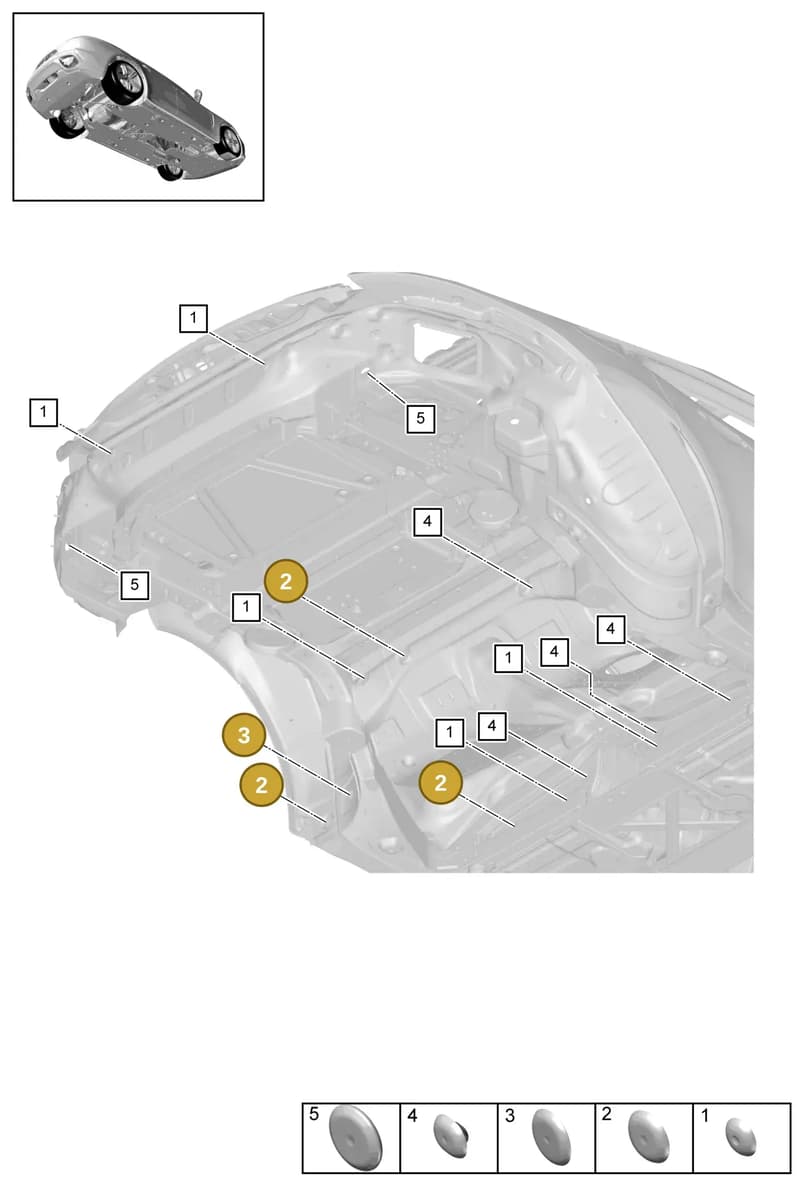 PAF010041 — Porsche Panamera (2023-2025) diagram p49806030, position 2+3
