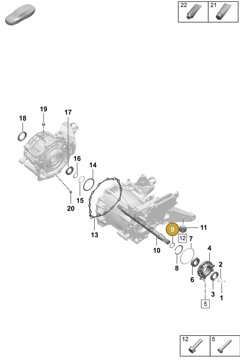 PAF010131 — Porsche Taycan Sport Turismo (2023-2025) diagram p64354100, position 9