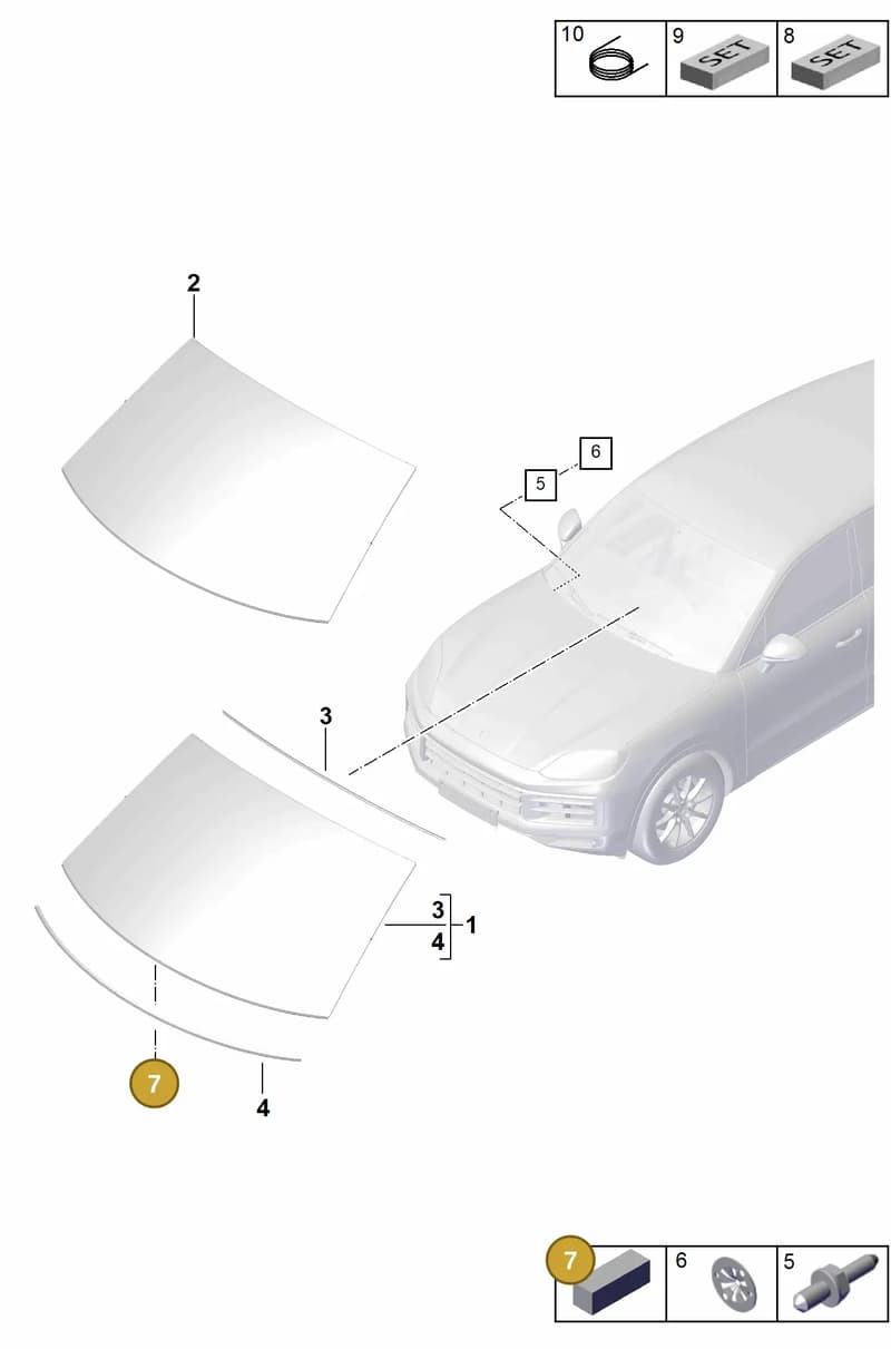 PAF010161 — Porsche Cayenne Coupe (2023-2023) diagram p60805000, position 7