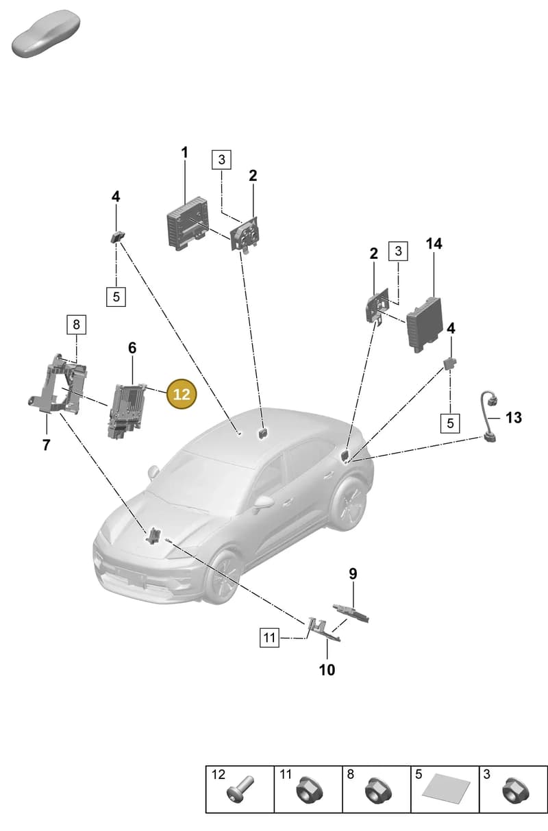 PAF010213 — Porsche Macan (2024-2024) diagram p61901020, position 12