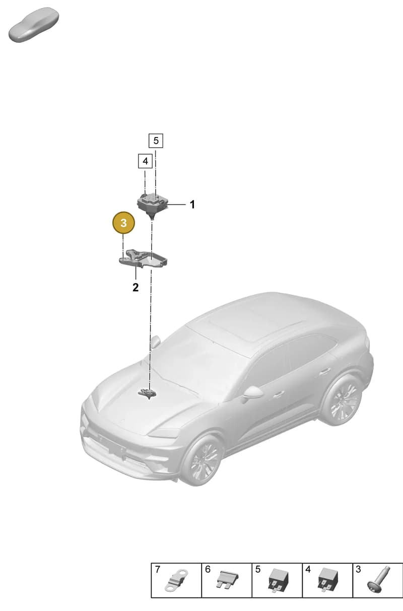 PAF010213 — Porsche Macan (2024-2024) diagram p61902020, position 3