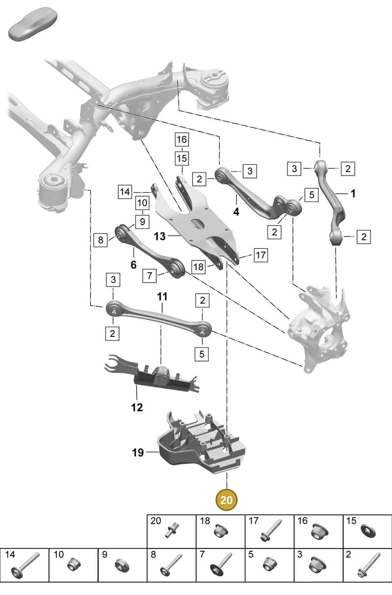 PAF010214 — Porsche Macan (2024-2024) diagram p61501050, position 20