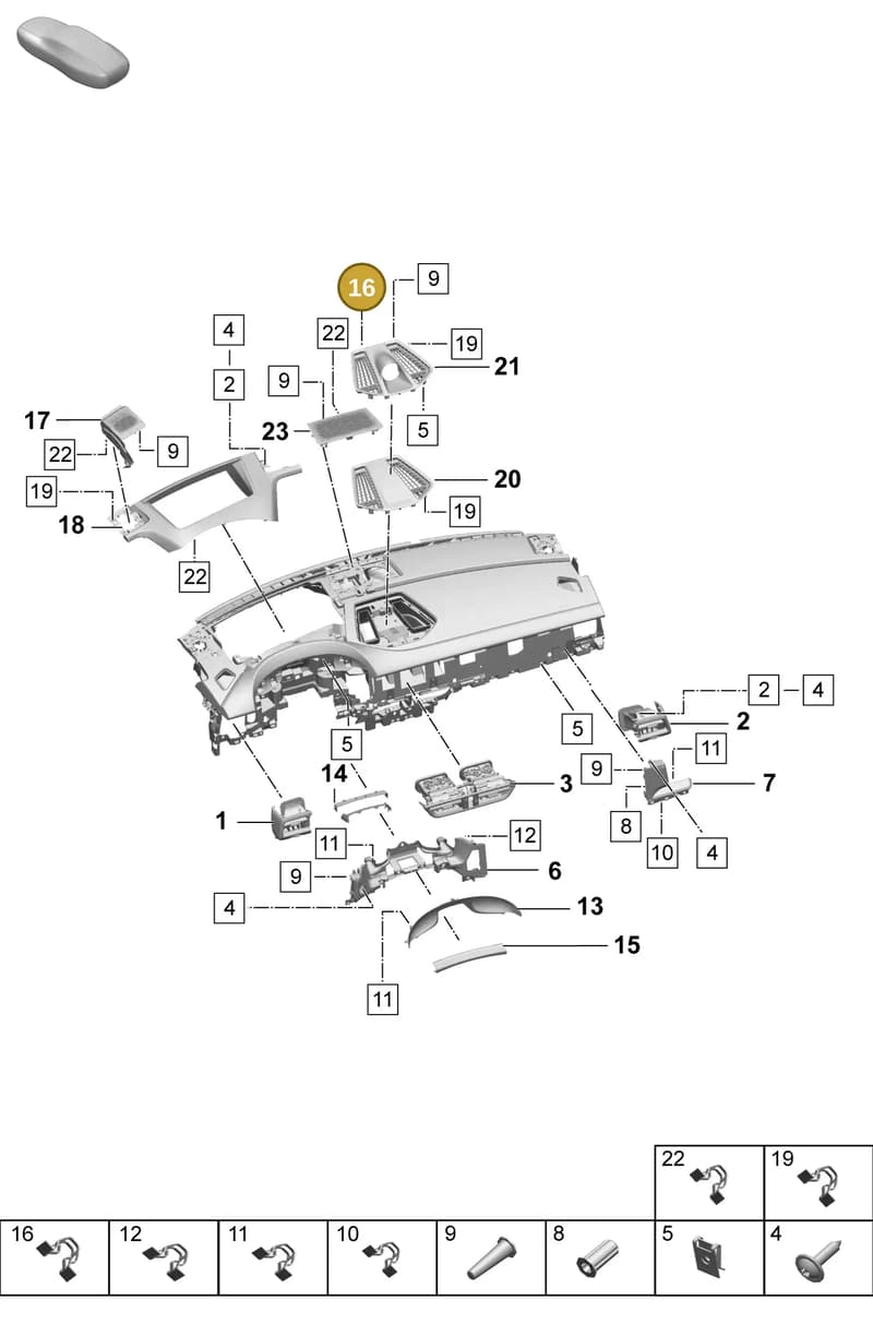 PAF010221 — Porsche Macan (2024-2024) diagram p61809050, position 16