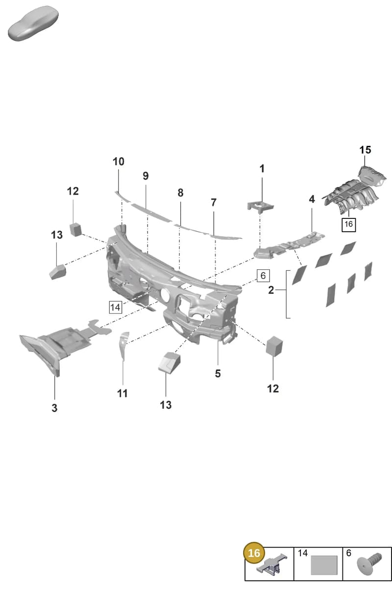 PAF010290 — Porsche Panamera (2020-2023) diagram p58807720, position 16