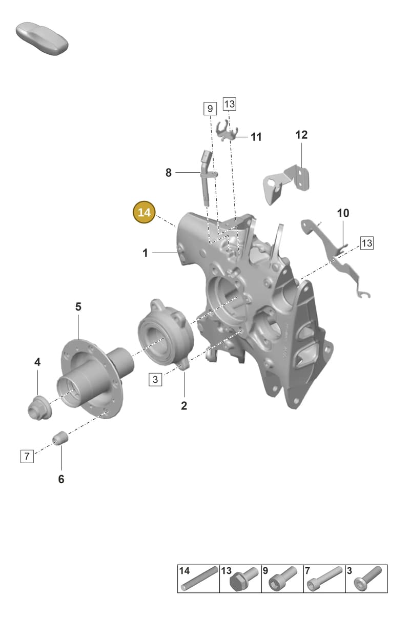 PAF010308 — Porsche 911 (2021-2022) diagram p59501020, position 14