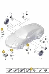 PAF011115 Porsche Hexagon Nut