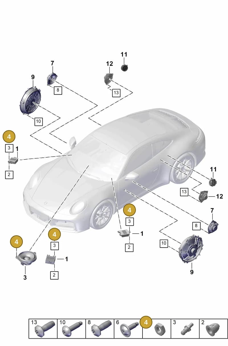PAF011115 — Porsche 911 (2024-2025) diagram p63914200, position 4