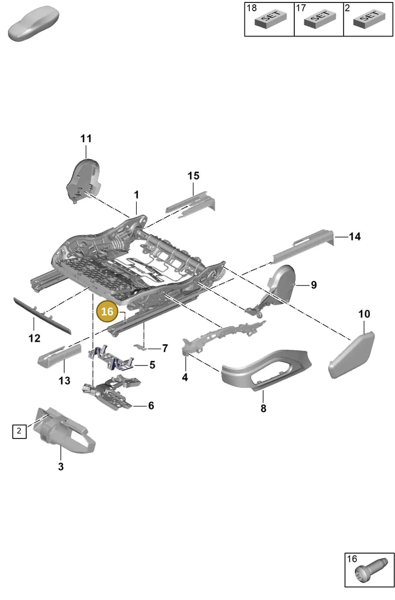 PAF011175 — Porsche Panamera (2023-2025) diagram p62817120, position 16