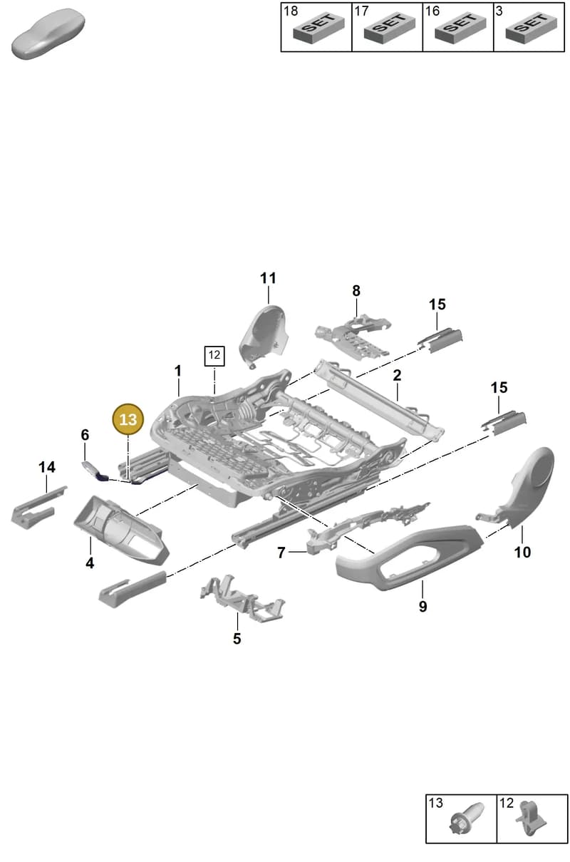 PAF011175 — Porsche 911 (2024-2025) diagram p63817100, position 13