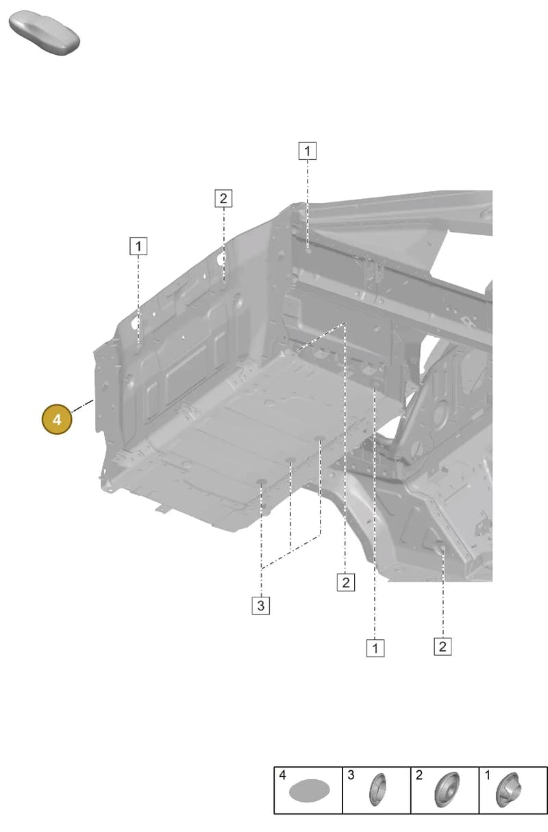 PAF011210 — Porsche 911 (2018-2024) diagram p53806000, position 4