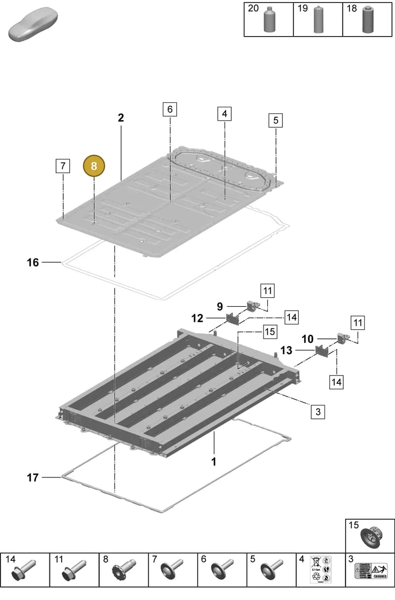 PAF011217 — Porsche Macan (2024-2024) diagram p61251010, position 8