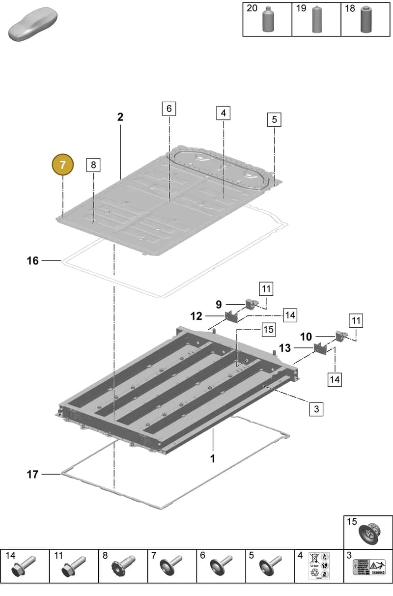 PAF011424 — Porsche Macan (2024-2024) diagram p61251010, position 7