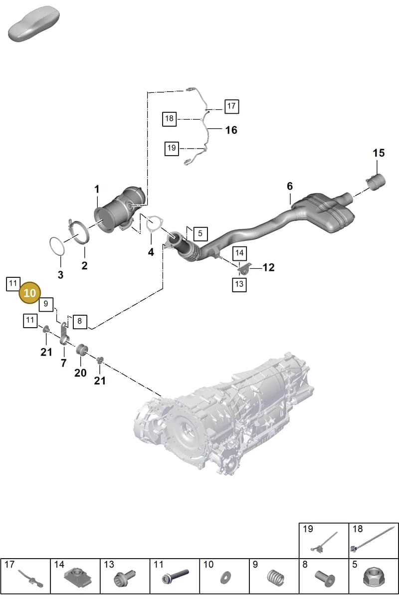 PAF01167026 — Porsche Cayenne Coupe (2023-2023) diagram p60202210, position 10