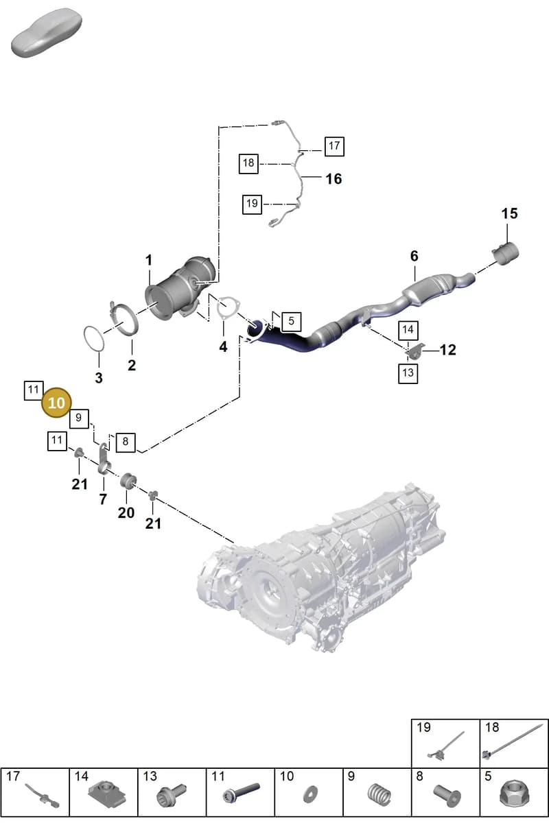 PAF01167026 — Porsche Cayenne Coupe (2023-2023) diagram p60202230, position 10