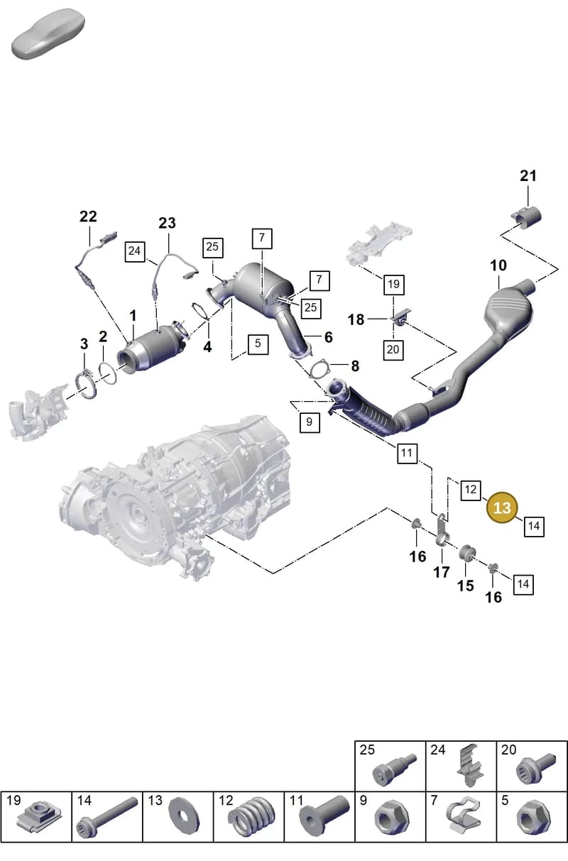 PAF01167026 — Porsche Cayenne Coupe (2023-2023) diagram p60202200, position 13