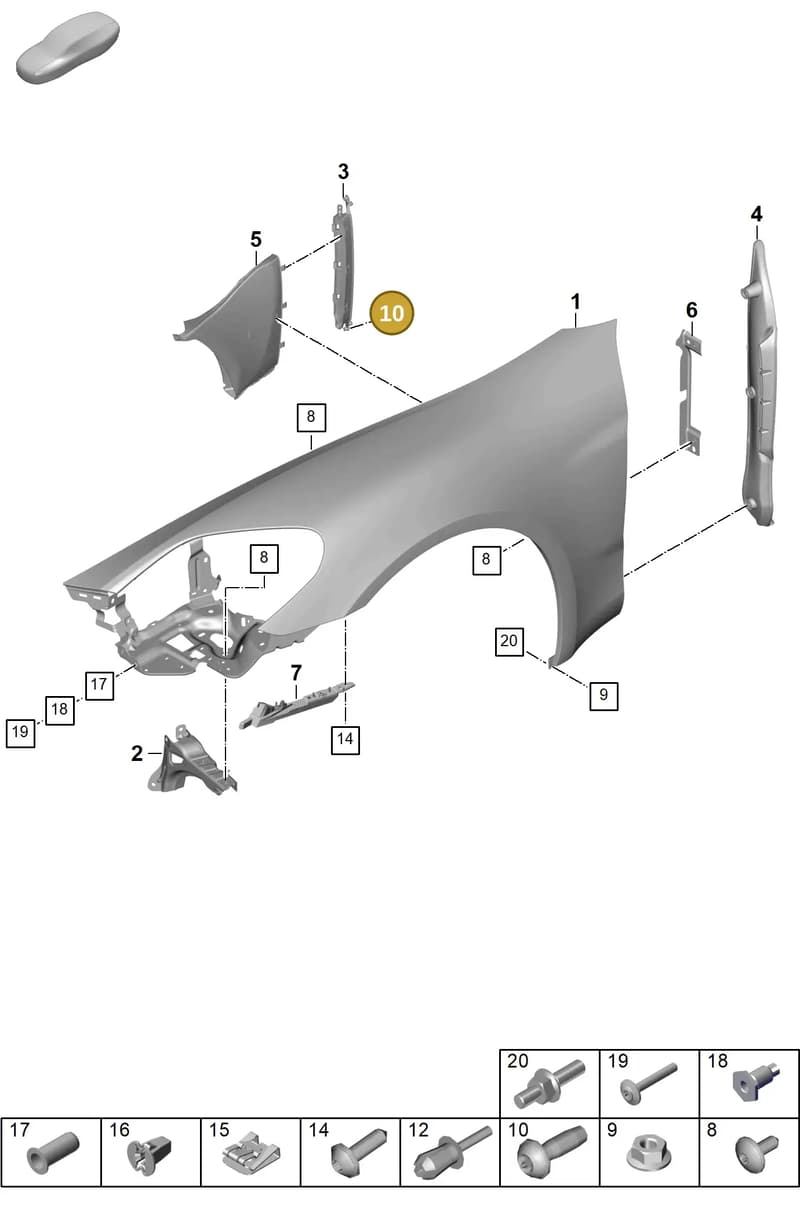 PAF011801 — Porsche Panamera (2023-2025) diagram p62801400, position 10