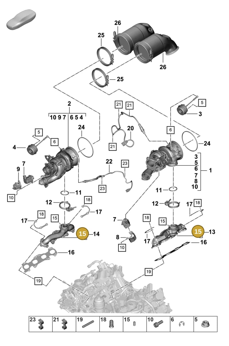 PAF0132032 — Porsche Panamera (2020-2023) diagram p58202000, position 15