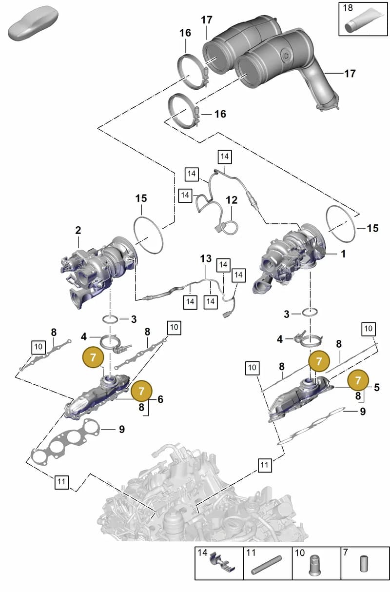 PAF0132032 — Porsche Cayenne Coupe (2023-2023) diagram p60202030, position 7