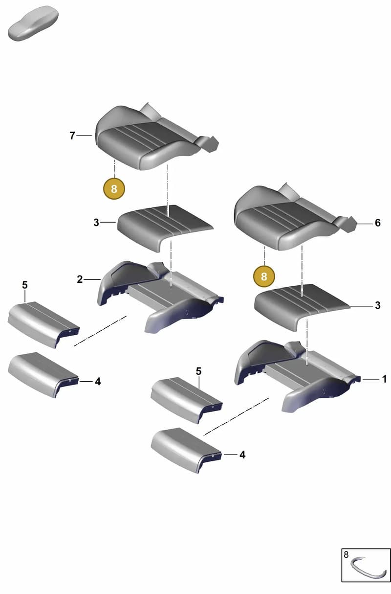 PAF015261 — Porsche Cayenne Coupe (2023-2023) diagram p60817420, position 8