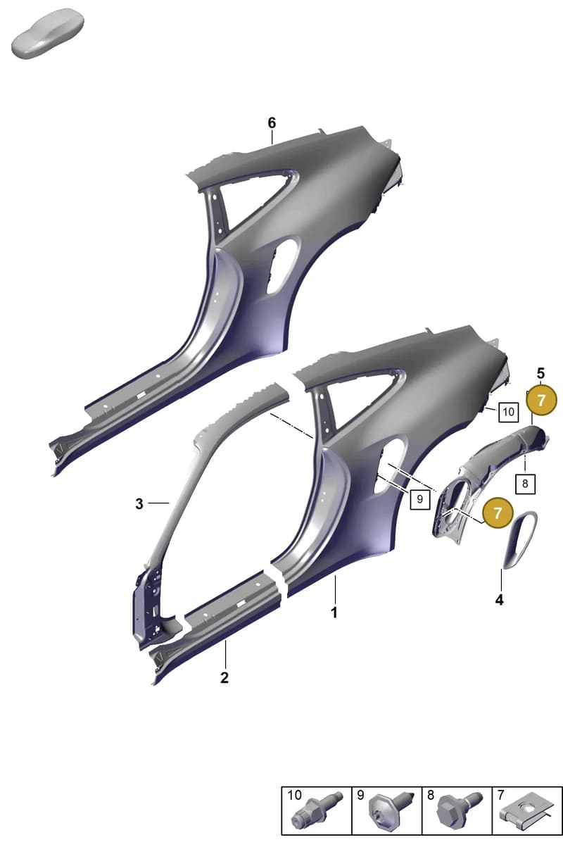 PAF015426 — Porsche 911 (2021-2022) diagram p57801550, position 7