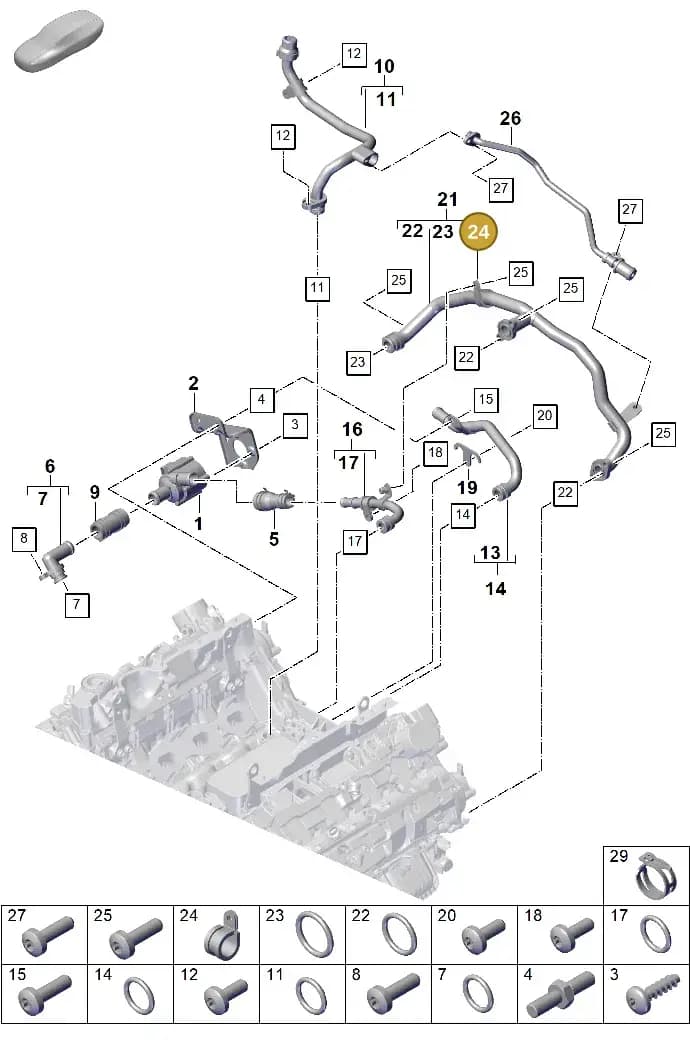 PAF020625 — Porsche Cayenne Coupe (2023-2023) diagram p60105060, position 24
