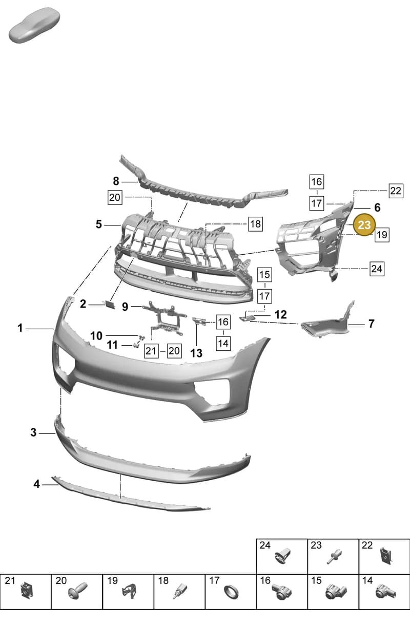 PAF038501 — Porsche Macan (2024-2024) diagram p61802030, position 23