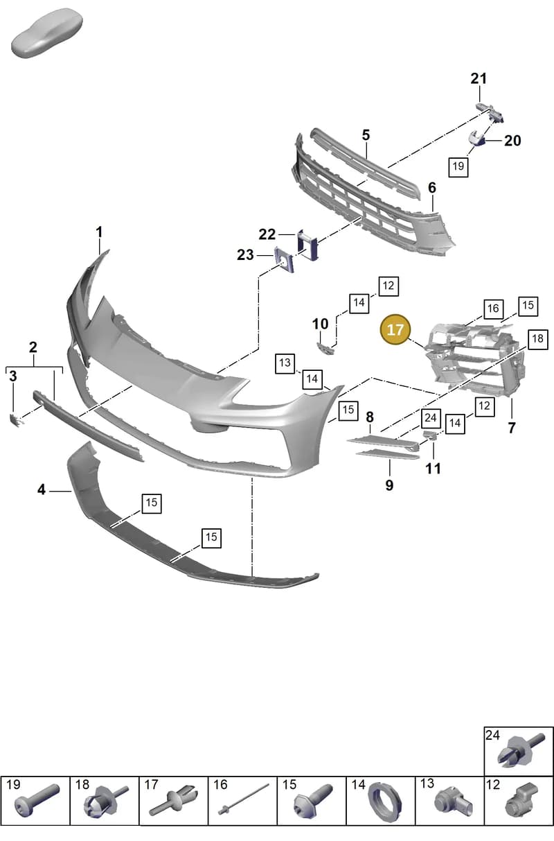 PAF038501 — Porsche Panamera (2023-2025) diagram p62802000, position 17