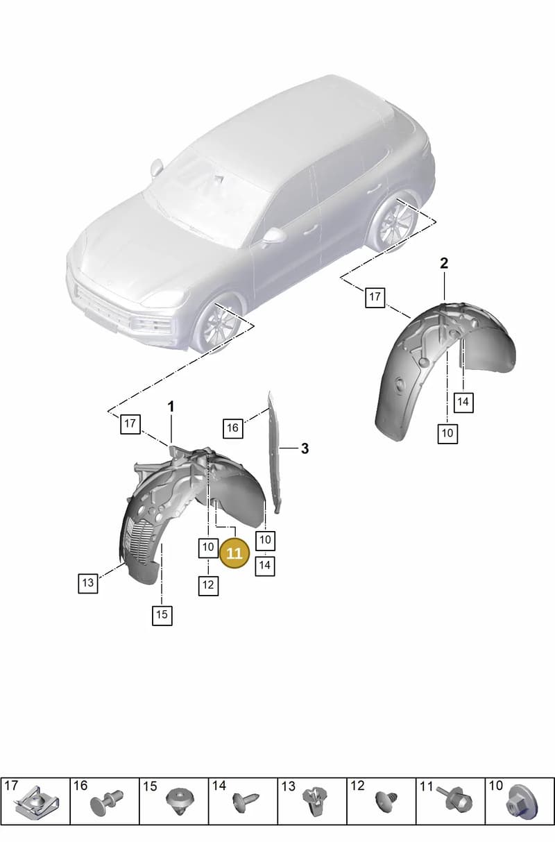PAF038549 — Porsche Cayenne Coupe (2023-2023) diagram p60801750, position 11