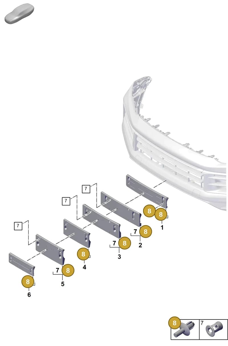 PAF038549 — Porsche Cayenne Coupe (2023-2023) diagram p60802300, position 8
