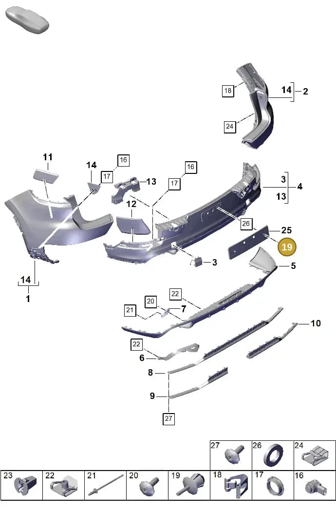PAF038549 — Porsche Cayenne Coupe (2023-2023) diagram p60802500, position 19