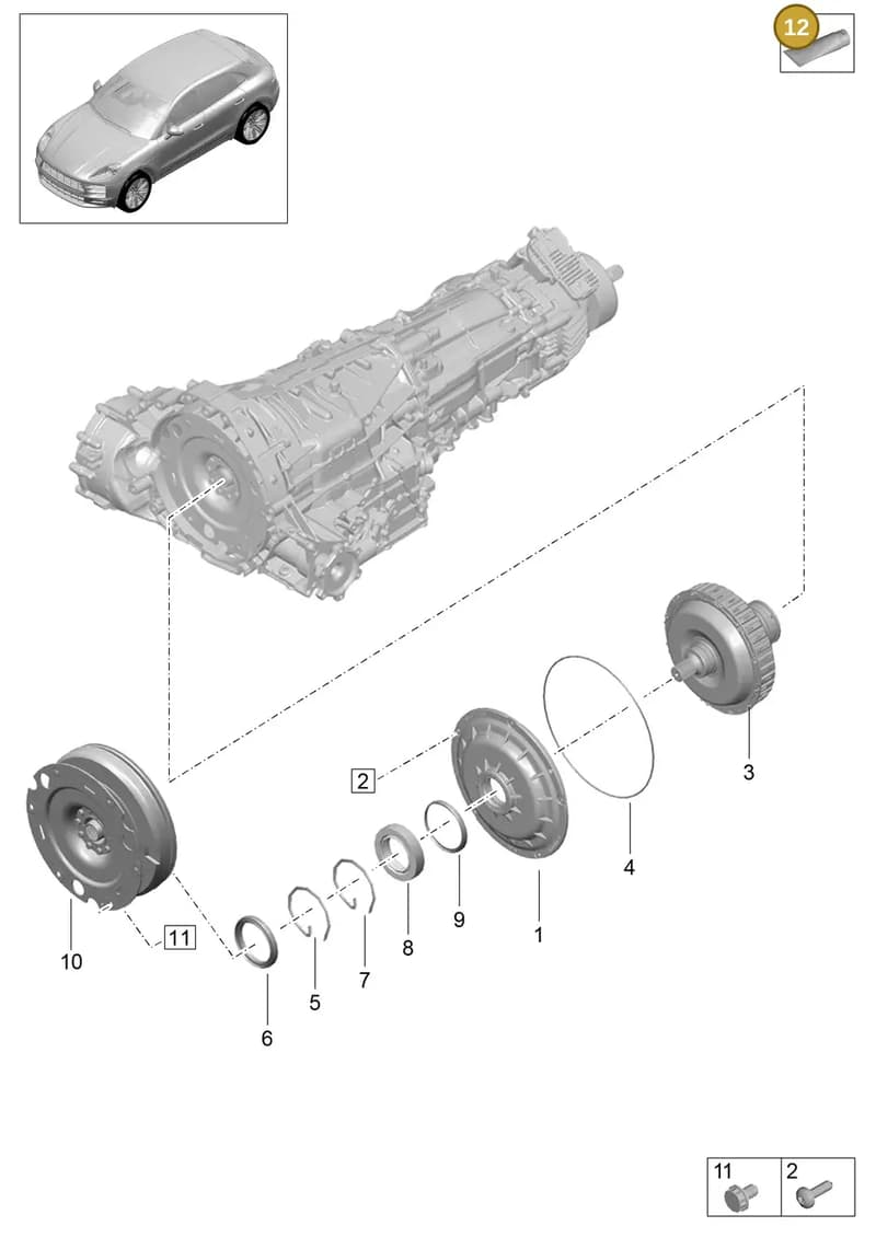 PAF055128 — Porsche Macan (2018-2022) diagram p52302200, position 12