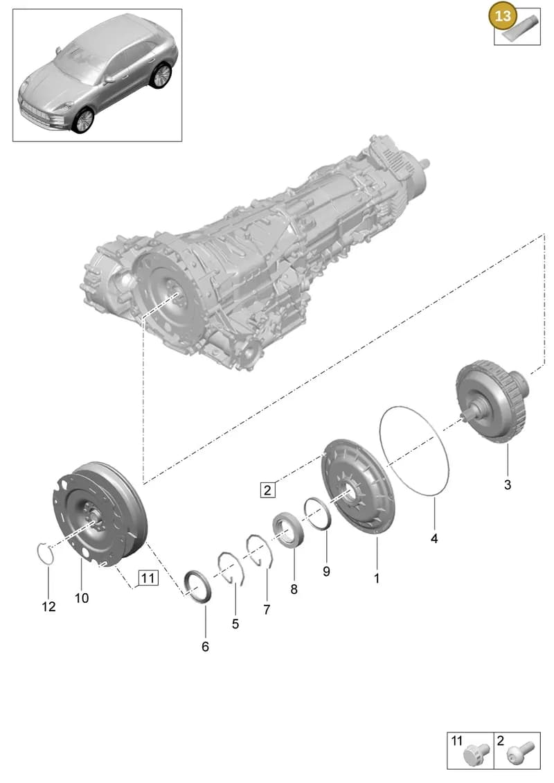 PAF055128 — Porsche Macan (2018-2022) diagram p52302210, position 13