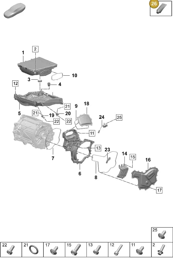 PAF055128 — Porsche Taycan Sport Turismo (2023-2025) diagram p64152060, position 26